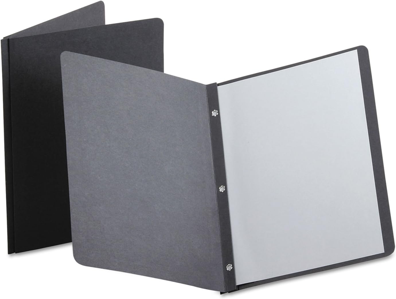 Oxford 52506 Report Cover, 3 Fasteners, Panel and Border Cover, Letter, Black, 25/Box