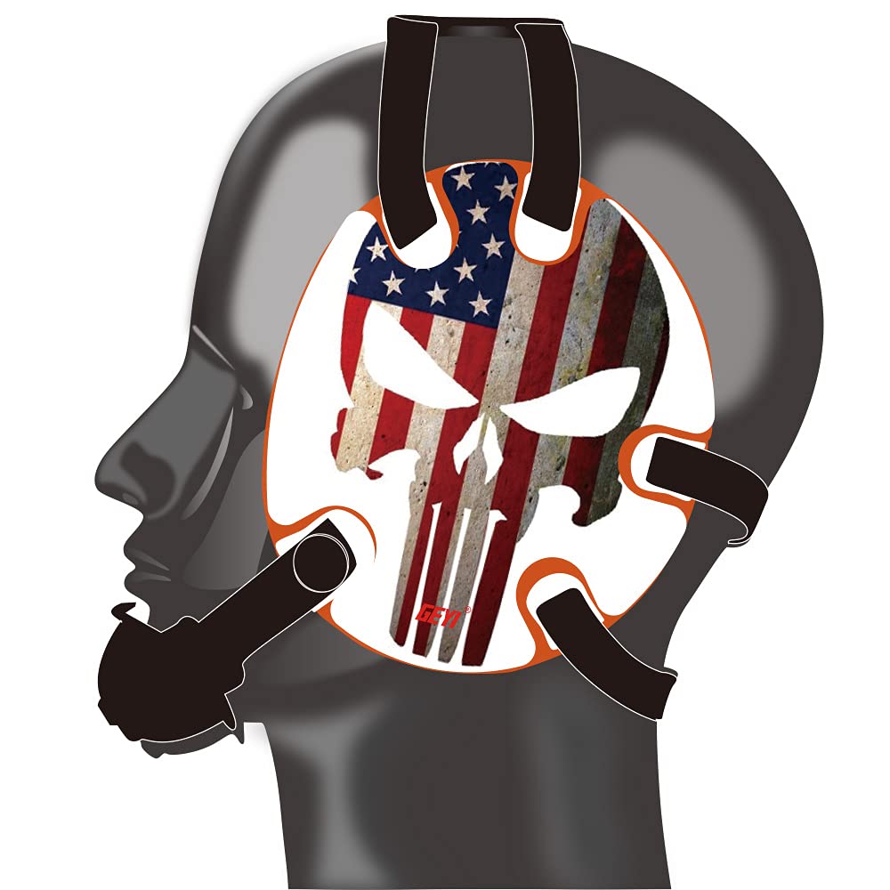 Wrestling Headgear Flag Thin Red Line Decals (Orange)