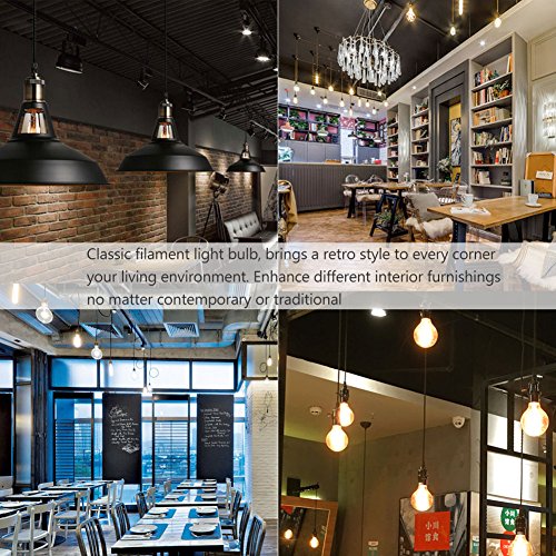 DERCLIVE Portalampada vintage E27 E26/E27 vintage