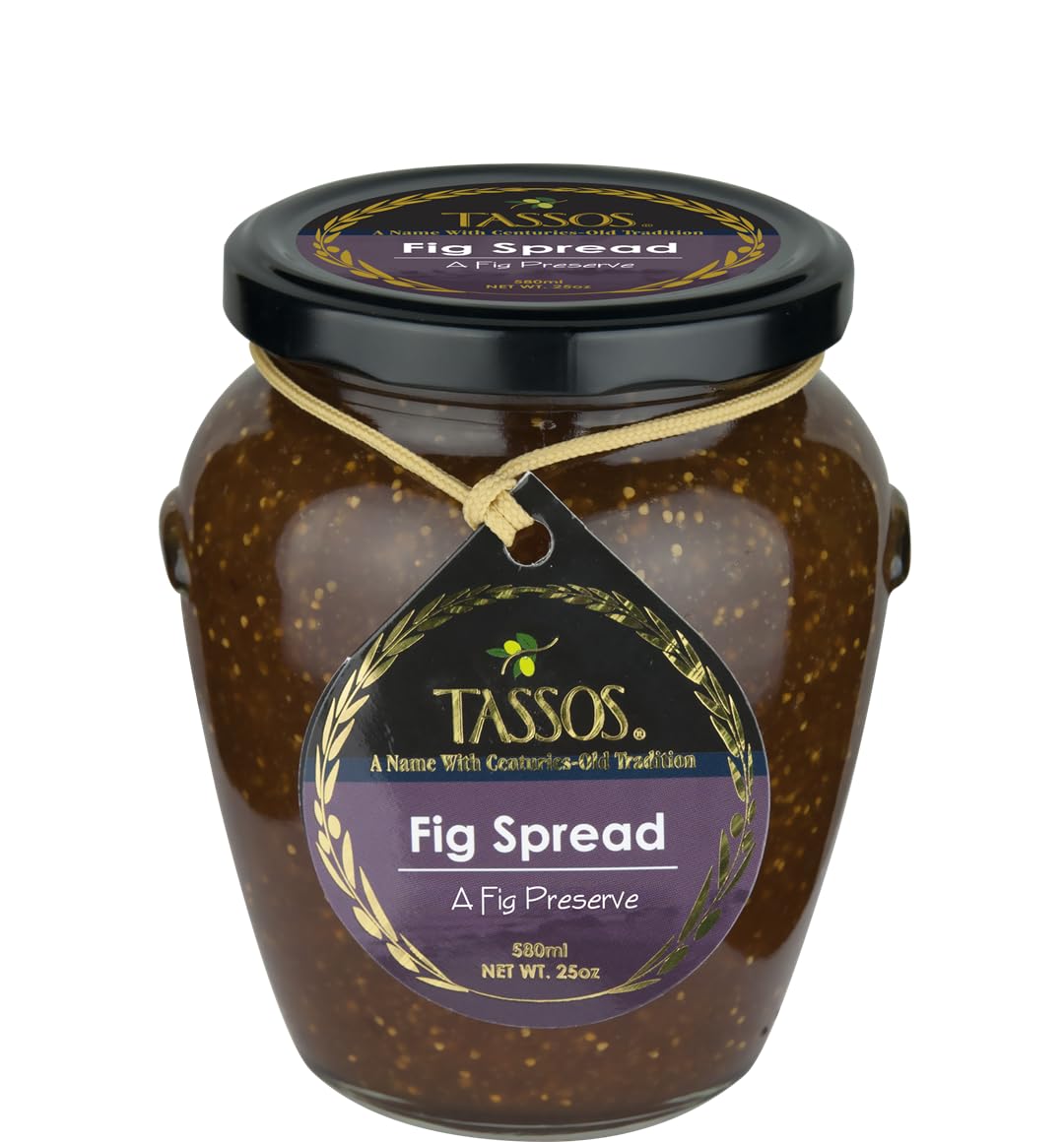 Tassos Traditional Greek Fig Preserve Spread Marmalade (1 Jar)
