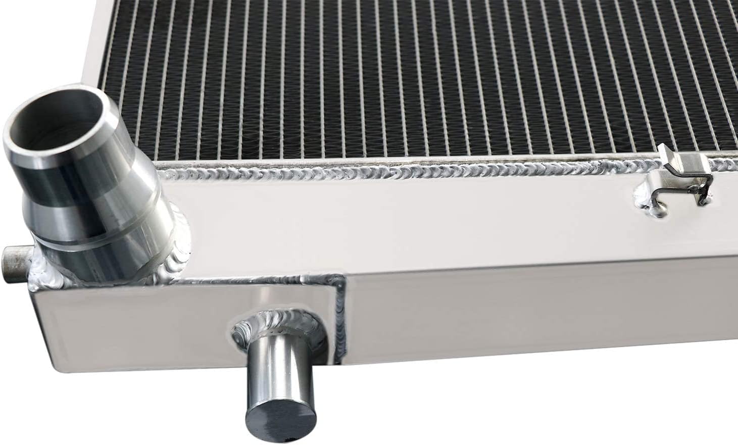 4 Row Aluminum Radiators Compatible with 2008 2009 2010 Ford F250 F350 F450 F550 6.4 Powerstroke, Radiator 08 09 10(Wooden packaging box)