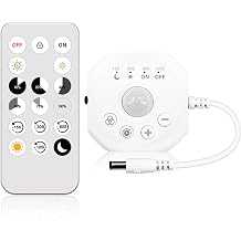 Pandery Motion Sensor LED Controller with Remote Control,PIR Motion Sensor Light Switch,DC5-24V,Max 3A,Timer & Dimming Capable,Suitable for 2835/3528 /COB LED Strip Lights