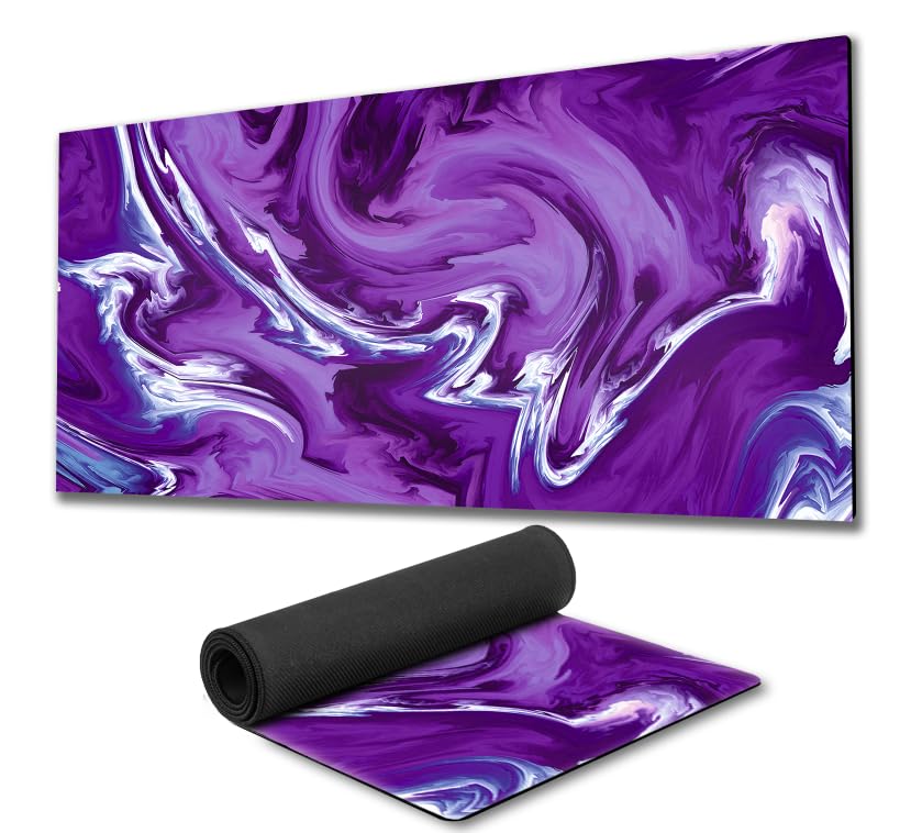 Mouse Pad Gamer Abstract Liquid fundo de borracha 90x40cm 80x30cm 900x400 800x300 speed mousepad 90x40 80x30 (1, 80x30 cm) (Roxo, 80x30) - 80x30 - Roxo