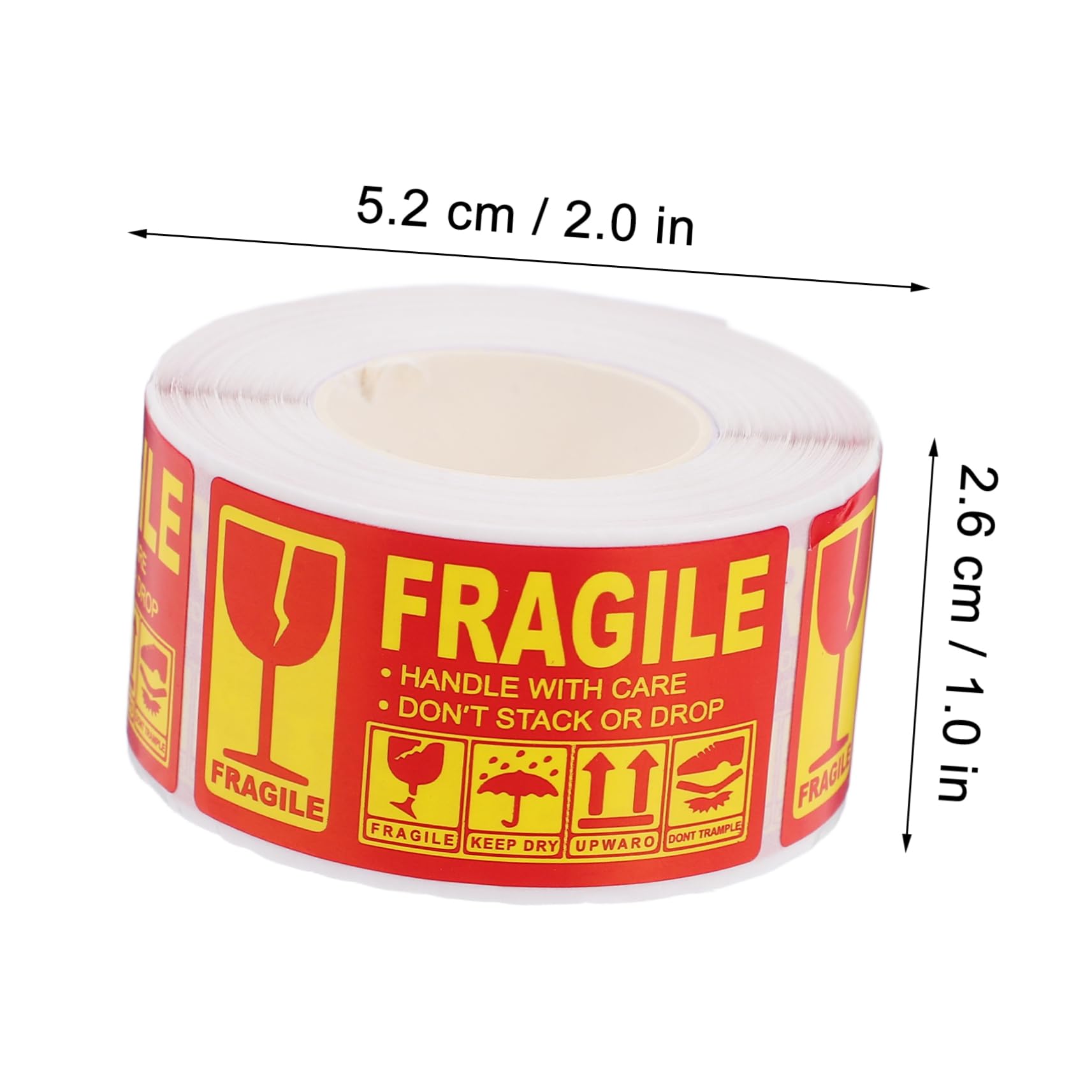 HAWILLOSCH Fragile Labels for Shipping Moving 250 Pack Fragile Stickers Adhesive Tape Handle Care Warning Stickers
