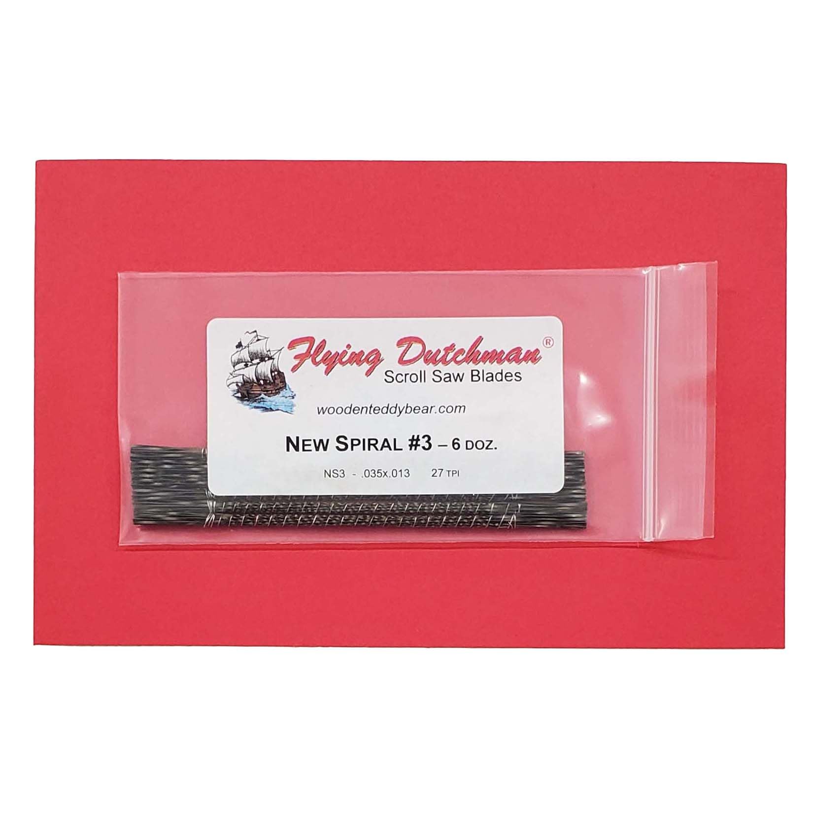 Flying Dutchman New Spiral #3 Six Dozen Pinless Scroll Saw Blade Pack