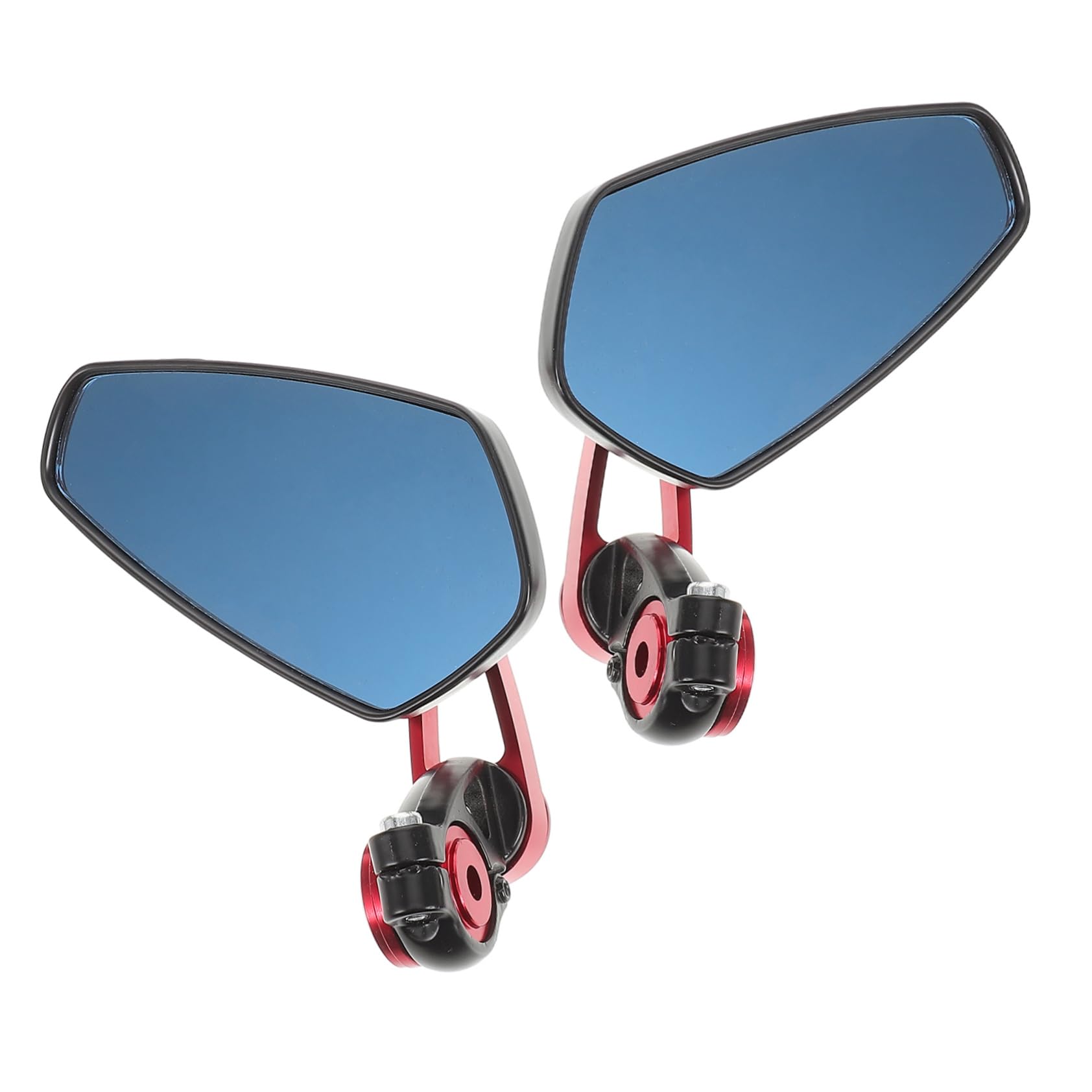 Specchietto Retrovisore Moto Blu, in Lega di Alluminio, 22 Mm | Coppia per Manubrio, Angolo Regolabile, per Bici e Motociclette, Design Moderno