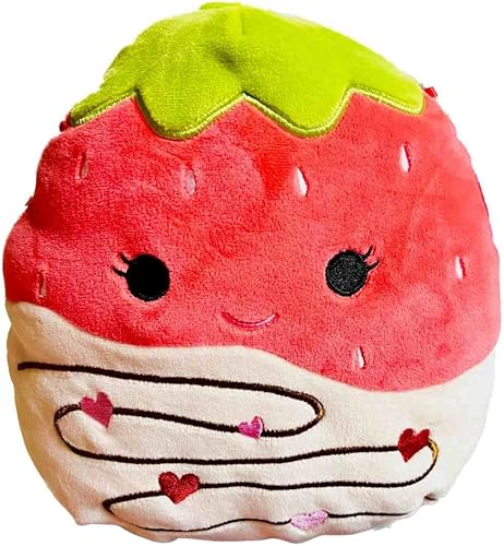 Squishmallows Peluche de 8 pulgadas - Únete a los juguetes de peluche del escuadrón del día de San Valentín 2023 (escarlata (chocolate blanco, fresa