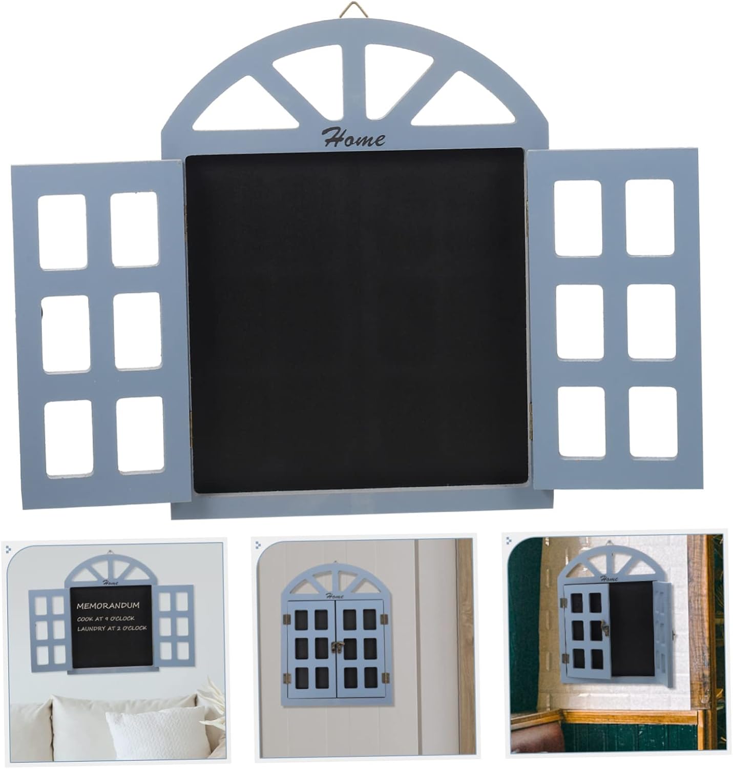 Wooden Hanging Window Chalkboard for Cafes Weddings Xmas Decor