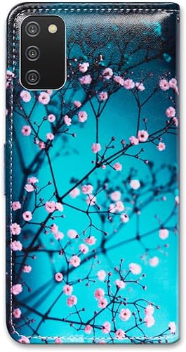 Miniatura 7 de Funda para Galaxy A03S, Samsung A03s, funda de cuero con tapa para teléfono con diseño de flor de ciruelo con ranura para tarjetas, soporte para