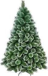 Árvore de Natal Verde com Neve Pnheiro Cheio Luxo Premium 150cm Pé de Ferro Decoração Festiva, Realista e Ecológica para Fim de Ano, Ideal para Casa, Escritório e Ambientes Pequenos (150cm)