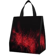 Explosion Burst Red Black Insulated Lunch Bag for Women/Men Cooler Bag for Adults Portable Lunch Box for Work, Beach, Picnic