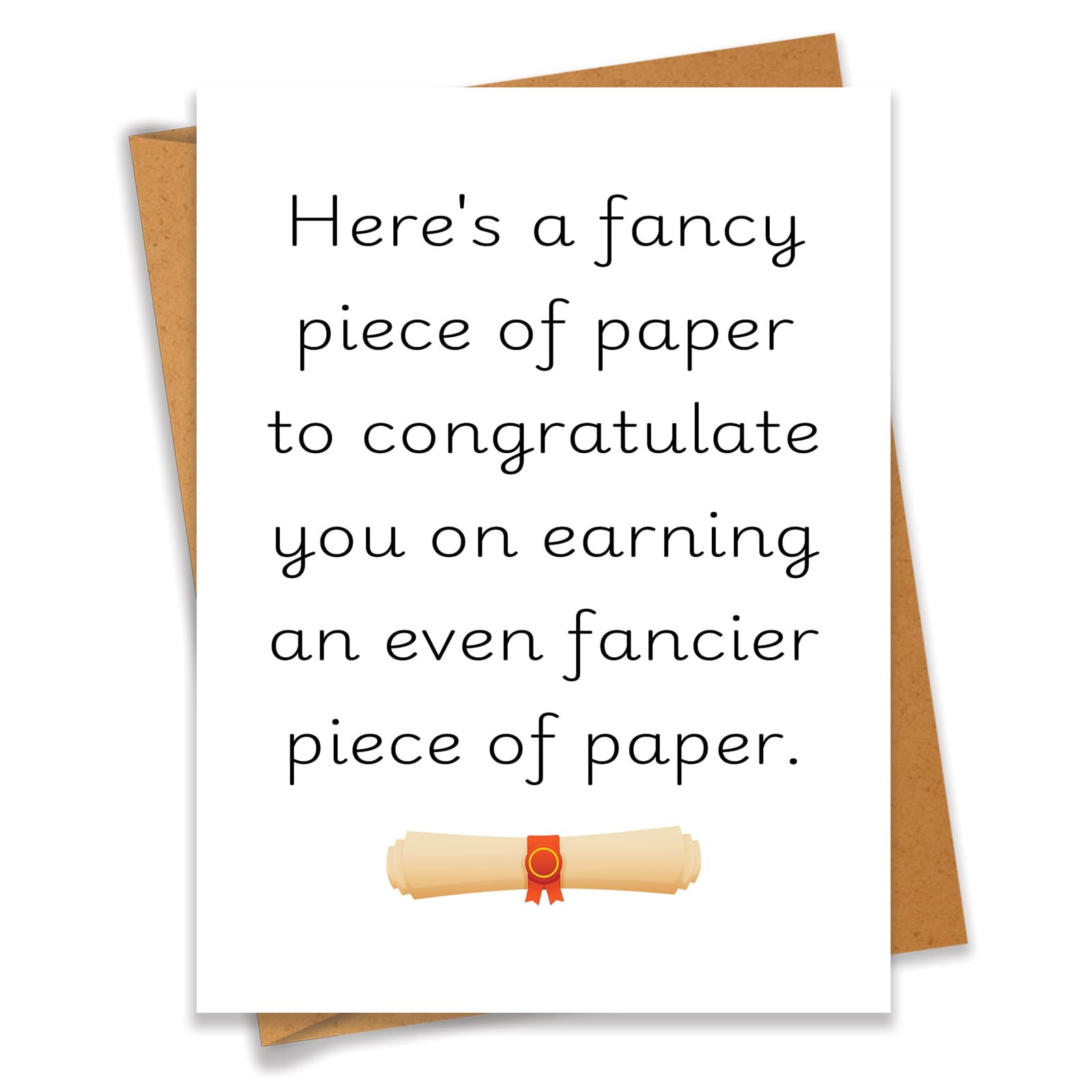 PEONYNFOX A Fancy Piece of Paper To Congratulate You Funny Graduation Card for New Graduate Congratulations For Son Daughter Grandson Granddaughter -