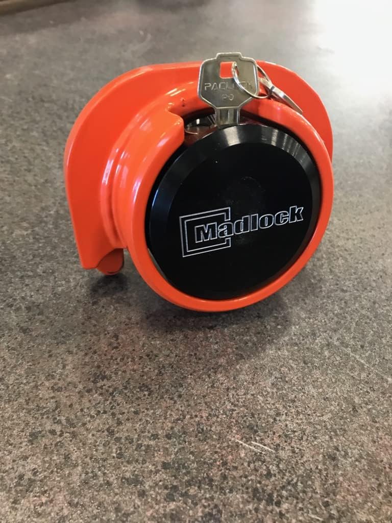 Madlock 2 5/16 Trailer Coupler Lock|Superior one Piece All-Metal Patented Design for Stamped Steel Trailer Ball couplers| Made in The USA