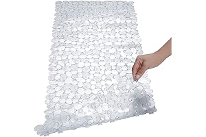 Pebble Sink Mat:SONGZHIMING Pebble Bath Mat Anti-Slip Comfort Massage Shower Mat