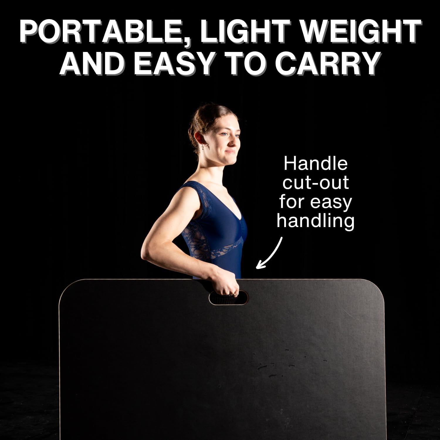 Turning Board with High-Density Foam Shock Layer, Beveled Edges & Built-in Handle – Perfect for Dancers’ Practice & Protection