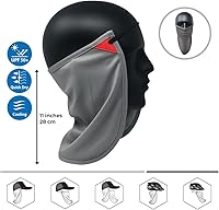 Vista 28 de CoolNES - Protección ajustable para cuello contra rayos ultravioletas, ajustable, multifuncional, 2 en 1, cubrebocas para pesca al aire libre