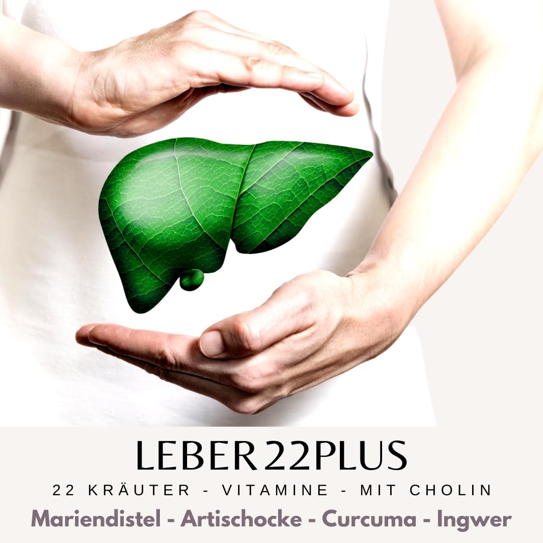 Mariendistel 22-fach Komplex - Testnote SEHR GUT - Leber-Kur-Kapseln 80% Silymarin - Mit Cholin für die Leber - Vitamine und Naturkräuter
