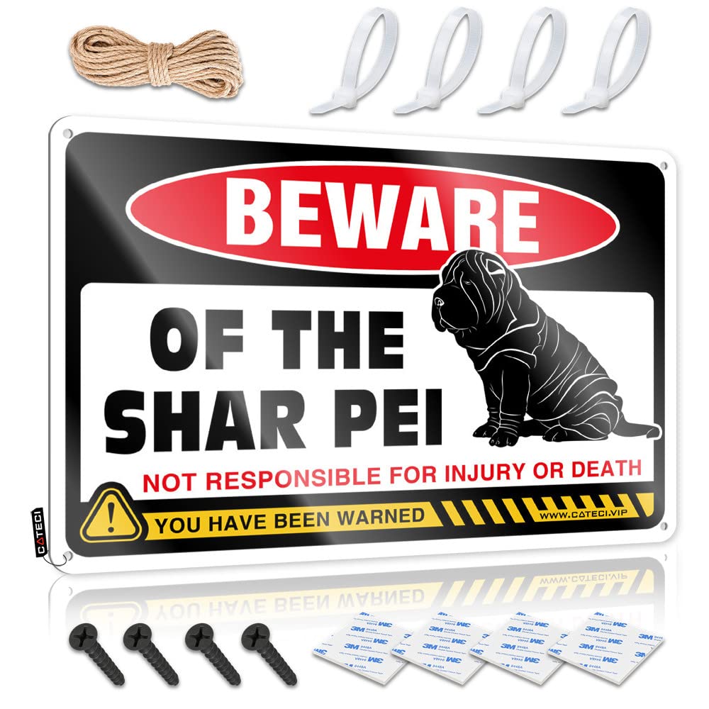 Funny Signs Billiard Beware Of Shar Pei Tin Sign Tin Wall Decor Bar Wall Decor(30X40CM)