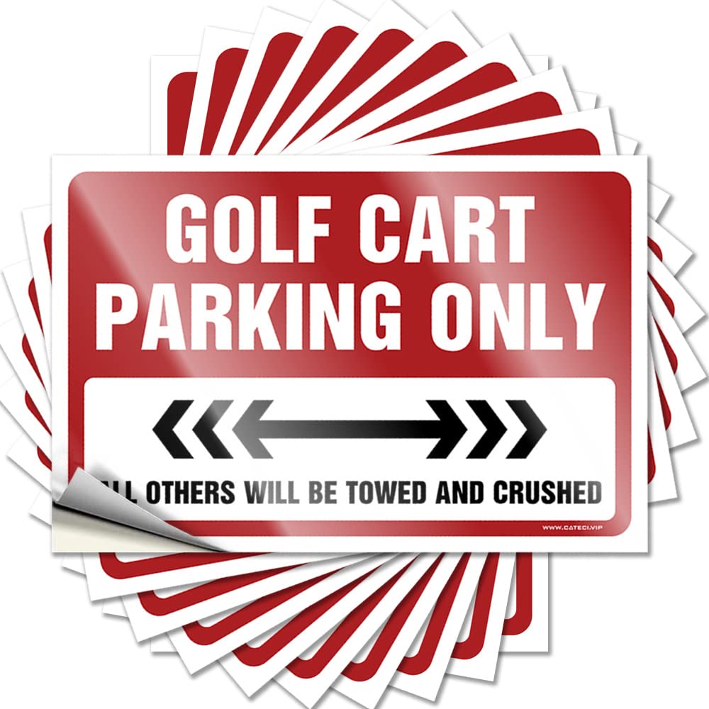 Decals Fuzzy Door Decorations for Bedroom Sweet Golf Cart Parking Only - No Residue Decals for Skate(6X9CM)