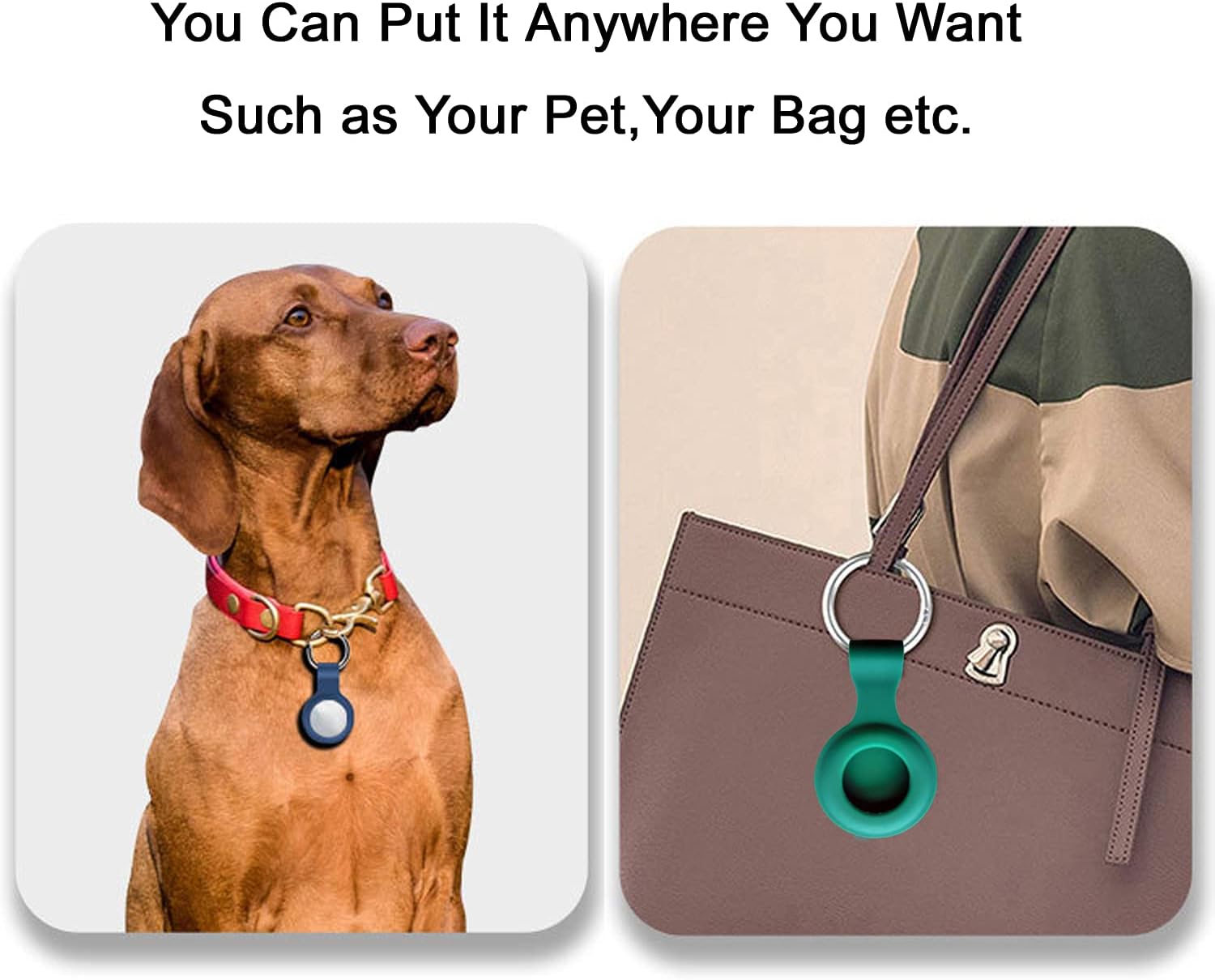 keychain compatible with apple airtags case airtag holder air tag key ring cases air tags key chain protective silicone cover for luggage dog cat pet