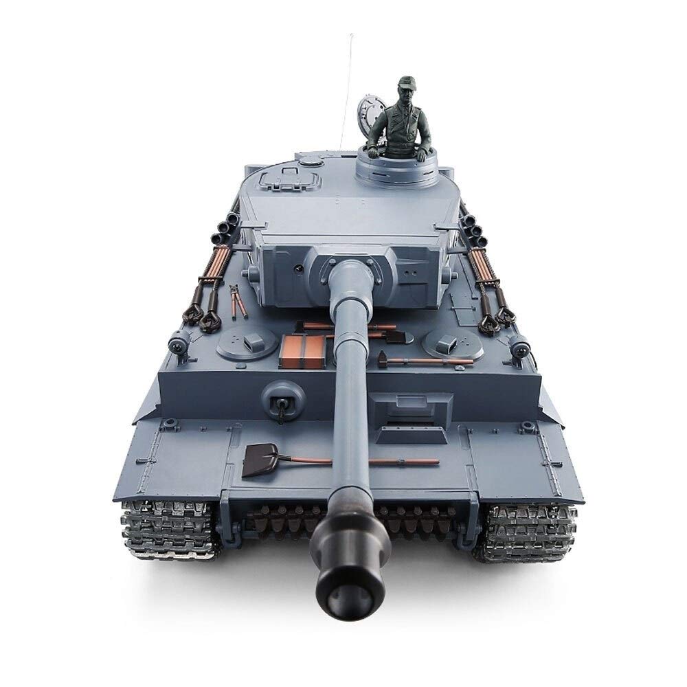 1:16 RC Tank German Tiger 1 Remote Control Panzer Main Battle Tank  Model Rechargeable Crawlers Chariot 360° Rotating Turret And Recoil Action When Cannon Artillery Shoots For Kids Gift