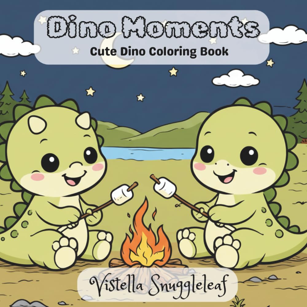 Dino Moments: Cute Dino Coloring Book