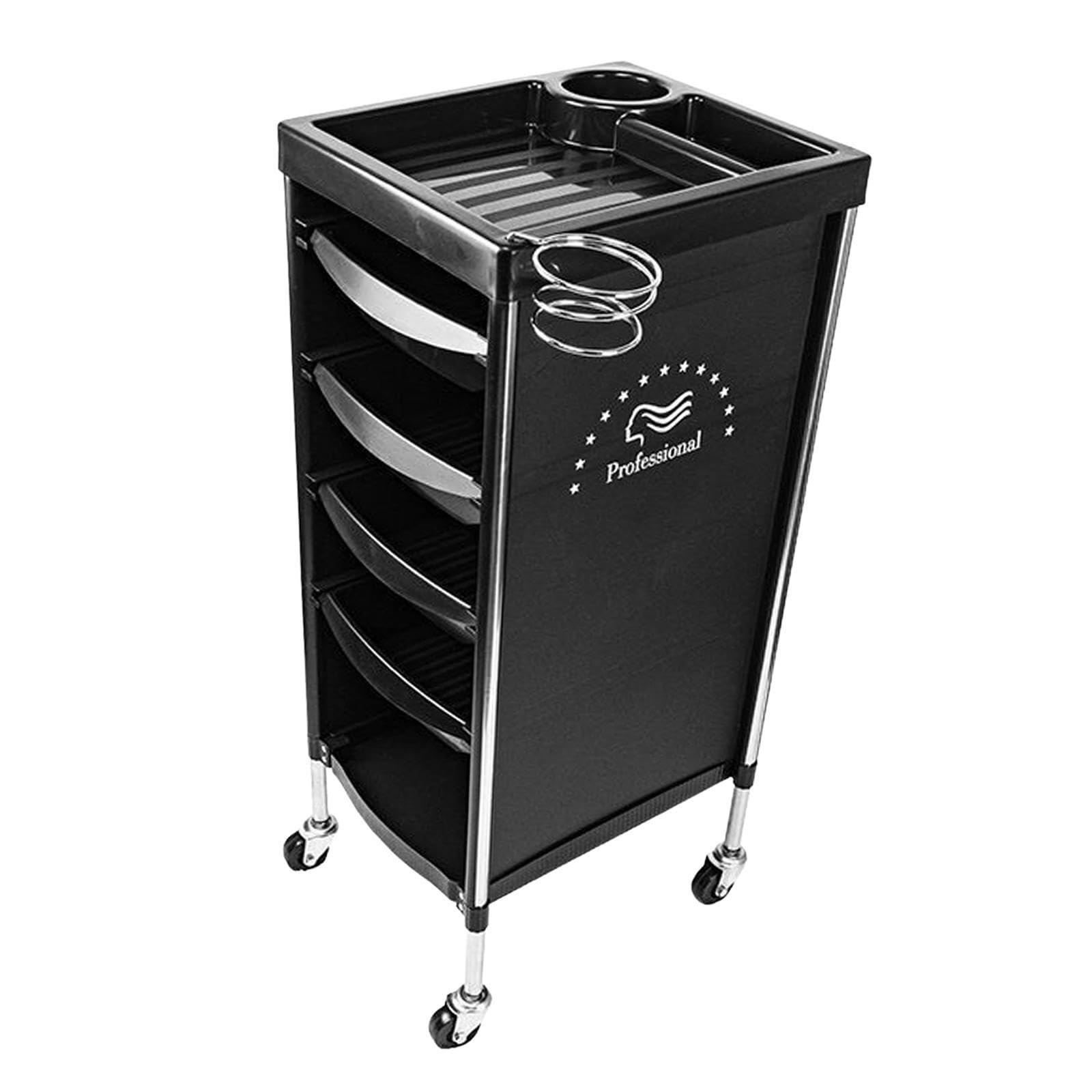 QLECXZI Barber Hair Styling Organizer Rolling Cart With Ample Space And Versatile Helps Maintain Neatness In Hair Styling Areas Quickly Home Kitchen Bathroom