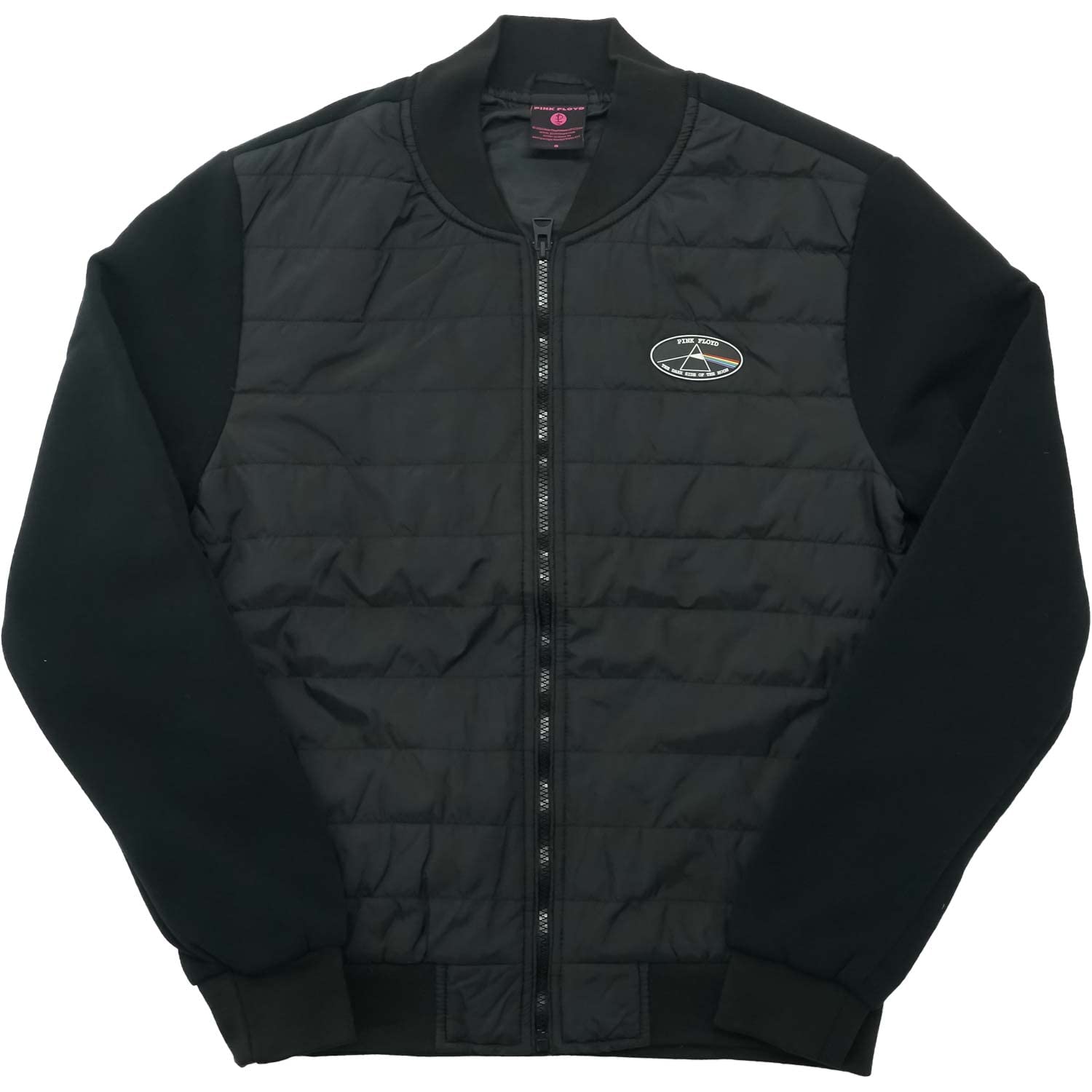 Pink Floyd Quilted Veste Dark Side Of The Moon Oval Logo Officiel Noir Unisex Size XXL