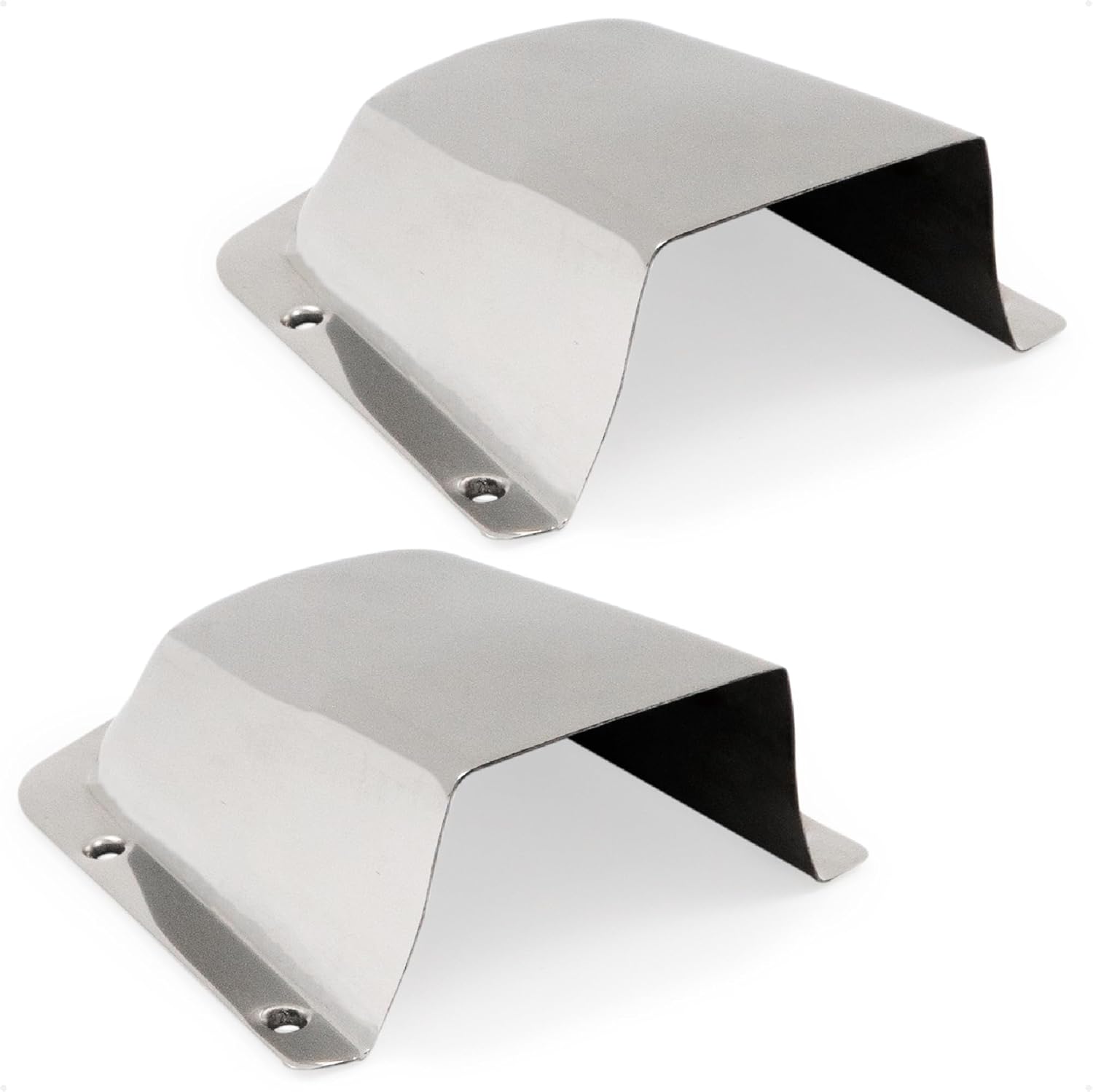Five Oceans 316 Stainless Steel Marine Clamshell Vent Cover, Base 6-Inch L x 4-1/2-Inch W