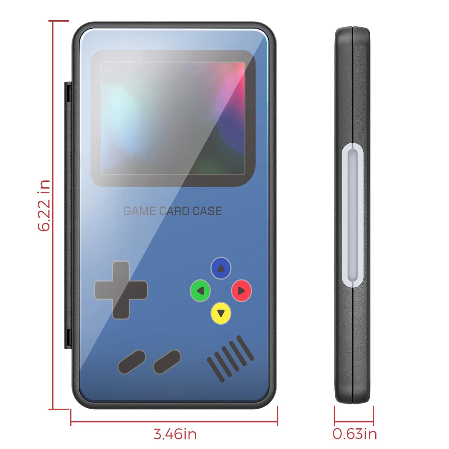 HEIYING Game Card Case for Nintendo Switch& Switch OLED& Switch Lite,Portable Switch Game Memory Card Storage with 24 Game Card Slots and 24 Micro SD Card Slots