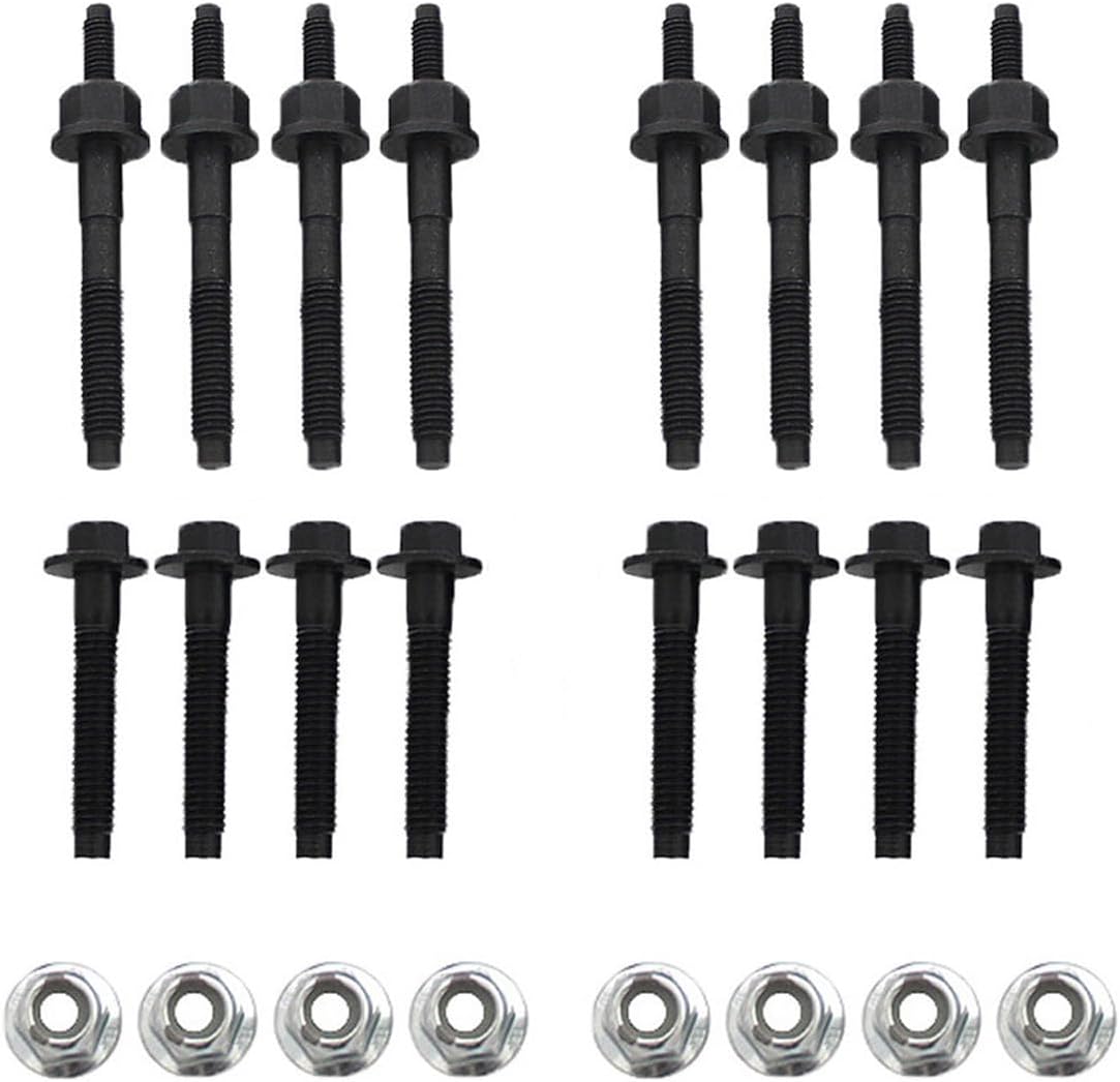 Exhaust Manifold Gasket Repair Set with Bolts Studs and Nuts for 2003-2008 Dodge Ram 1500 2500 3500 5.7L for 2005-2008 Chrysler 300 Jeep Grand Cherokee Dodge Magnum