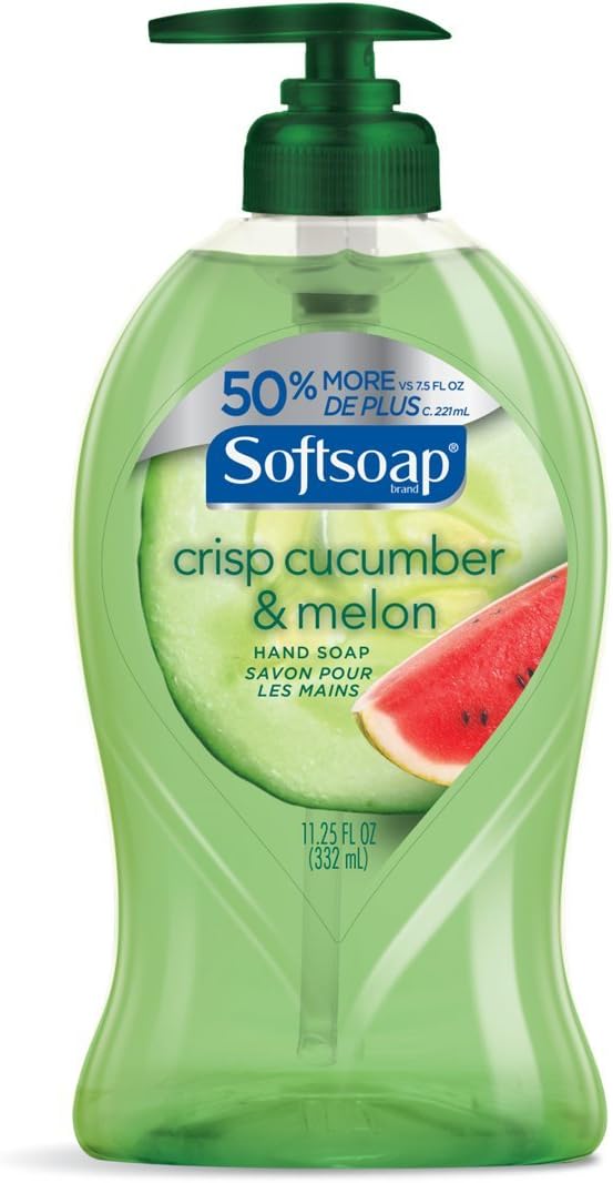 Softsoap Liquid Hand Soap, Crisp Cucumber and Melon - 11.25 fluid ounce