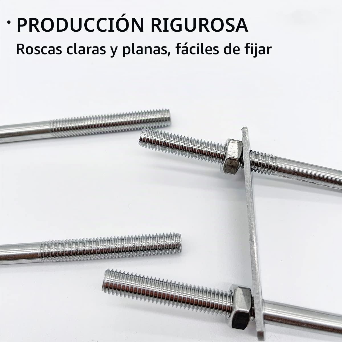 4 Piezas Perno en U cuadrado M8 x 100 x 75 mm U-bolt Tornillo En U de Acero Inoxidable 304 con Tuercas y placas para Placa de Soporte en U de Poste Tuercas de Perno en U Marinas Cuadradas