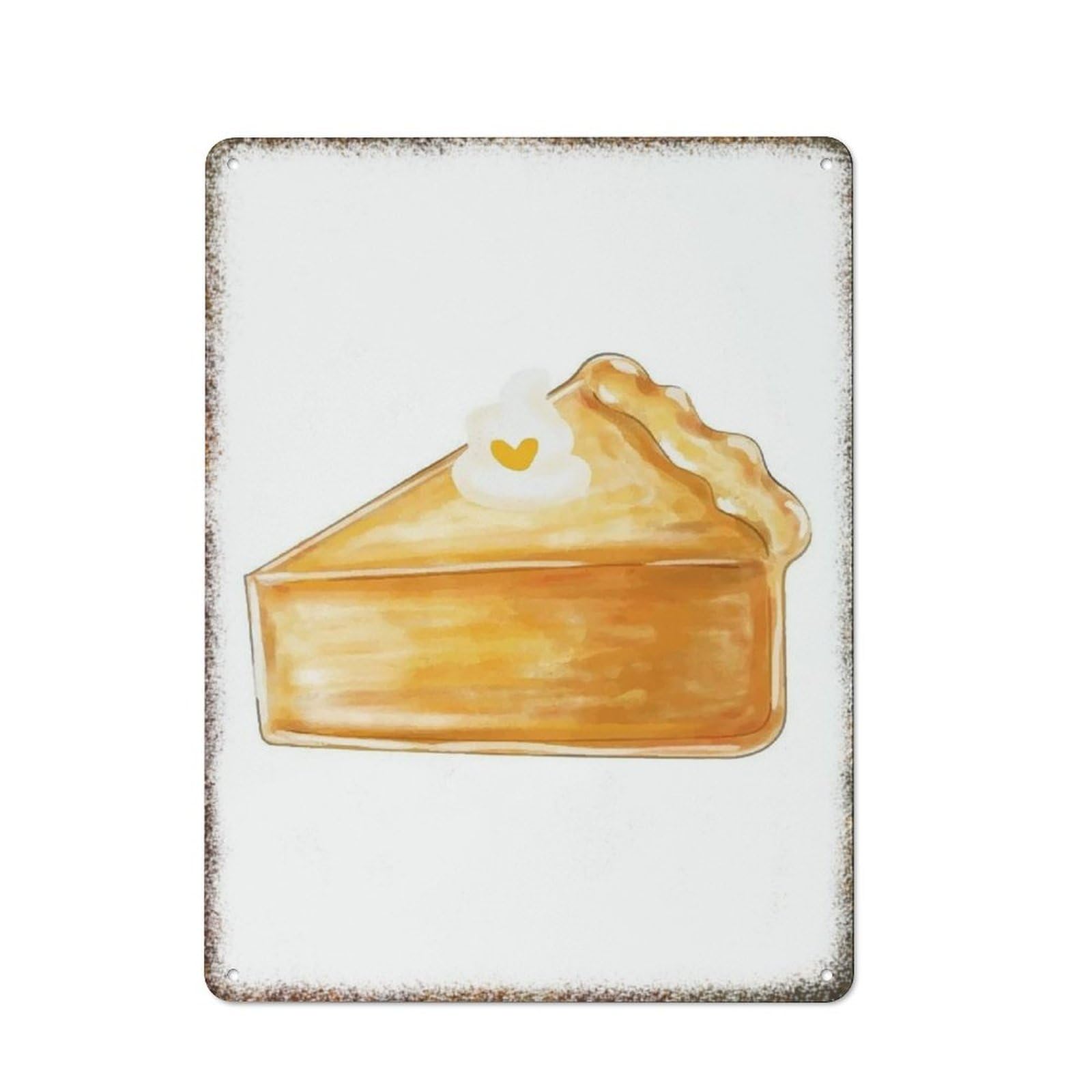 Pumpkin Pie Retro High Gloss Metal Farmhouse Home Wall Decor Sign 8x12 inch