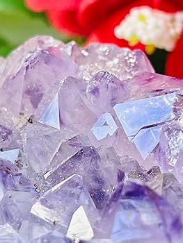 Amazon.co.jp: レインボー ラベンダー アメジスト クラスター 原石 紫