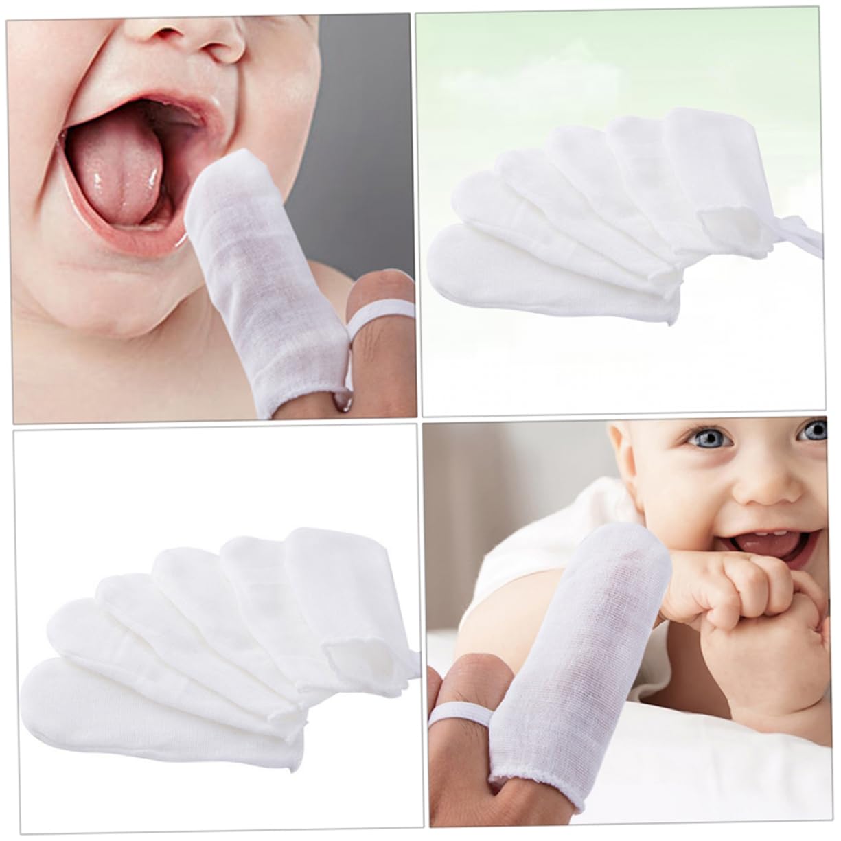 2sets Spazzolini Finger Per Orale Per e Gengive Resistente Abitudini Igieniche Fin