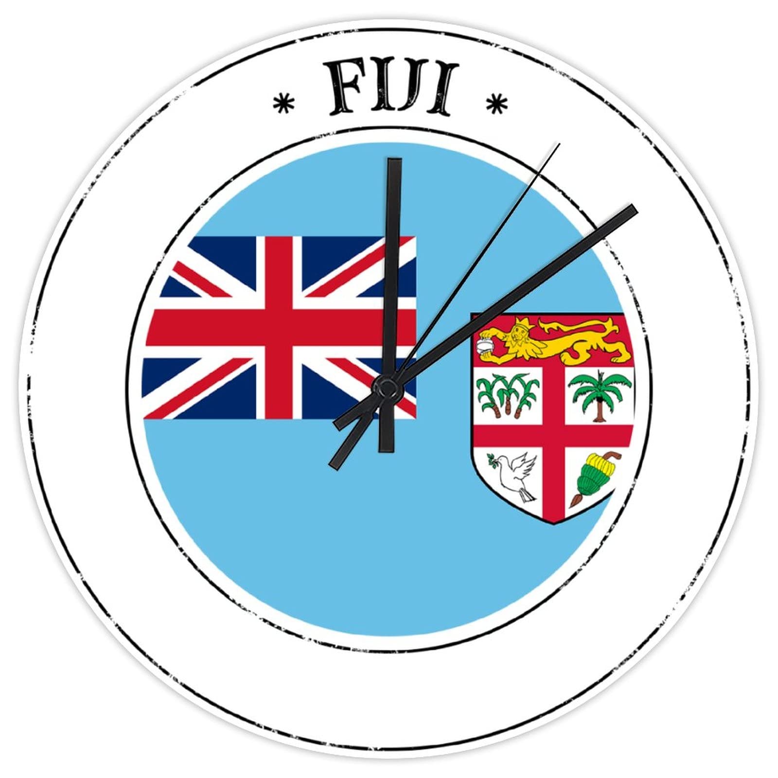 Grande horloge murale bois 38 cm aux finitions artisanales Fidji