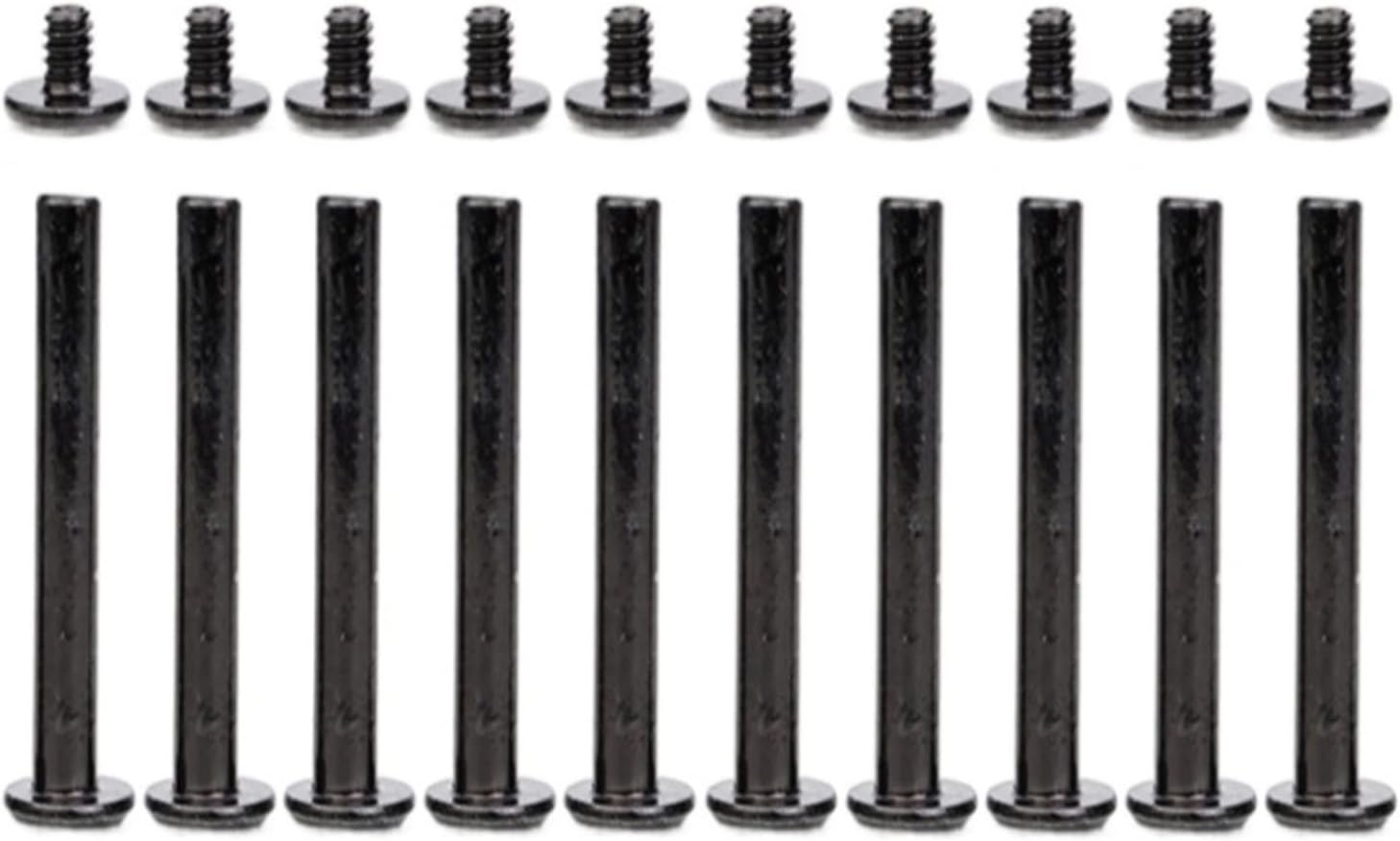 Chicago Screws， Leather rivets, 10 Sets Black M5 Binding Screw Posts, Leather Screw Nail Rivet Button Solid Belt Tack Scrapbook Photo Albums Binding Screws(M5 x 33mm)