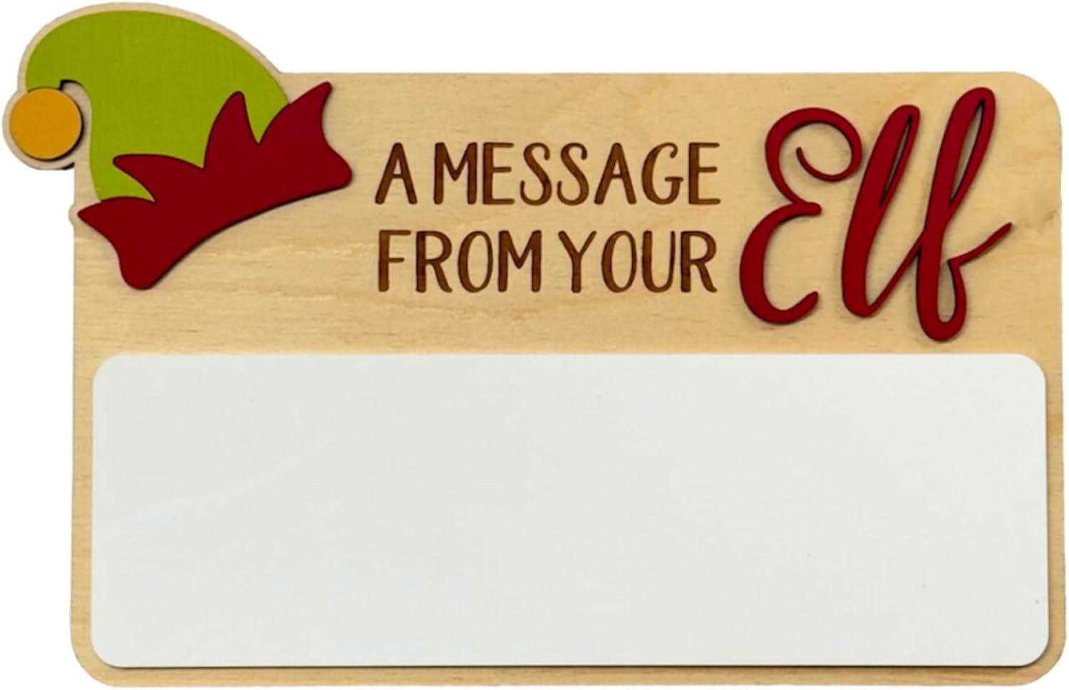 Elf Message Dry Erase Board, Message From Elf Dry Erase Sign, Elf Message Christmas Prop, Kids Christmas Elf Message Board