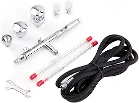 Fengda Conjunto de Aerógrafo Multifuncional Timbertech, Kits de Aerógrafo de Alimentação por Gravidade de Dupla Ação Ag-183K com Agulhas de 0,3/0,5/0,8 Mm, Copo de Fluido de 2/5/13 Cc para Decoração d