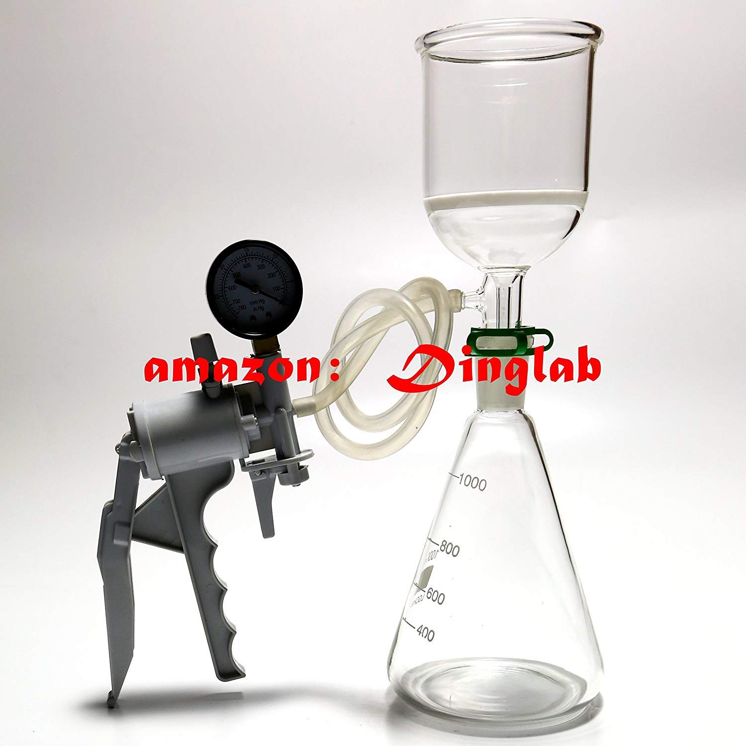 Dinglab,1000ml Suction Filtration Unit,350ml Buchner Funnel,1 Litre