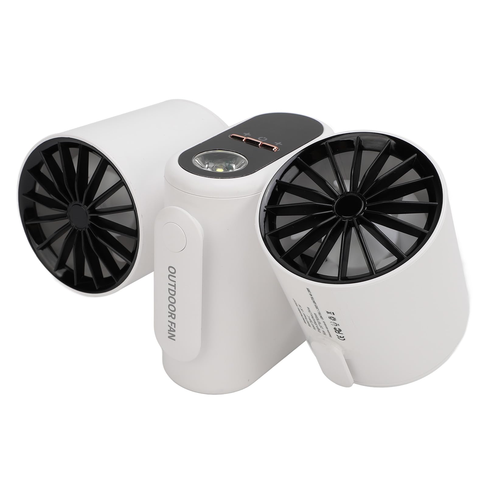 Ventilador de cintura doble cabeza AMONIDA portátil con batería de 8000mAh