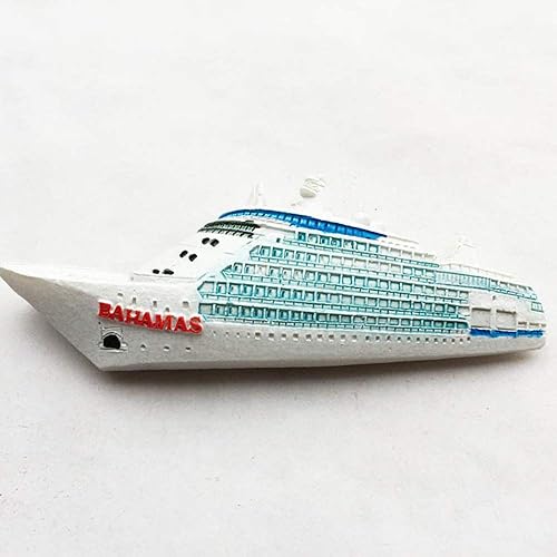 3D Cruise Ship Shape Bahamas Nevera Magnet,Decoración para el hogar y la cocina Bahamas Refrigerador Imán Recuerdo Regalo