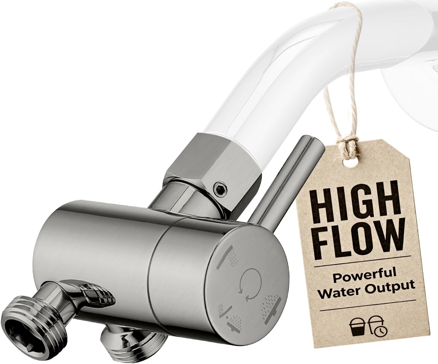 G-Promise Solid Metal High-Flow Shower Diverter Valve (Chrome) | High Water Output, Spray Separately or Both, Easy to Install, Anti-Leak, Smooth Knob Switch, Universal Replacement Part