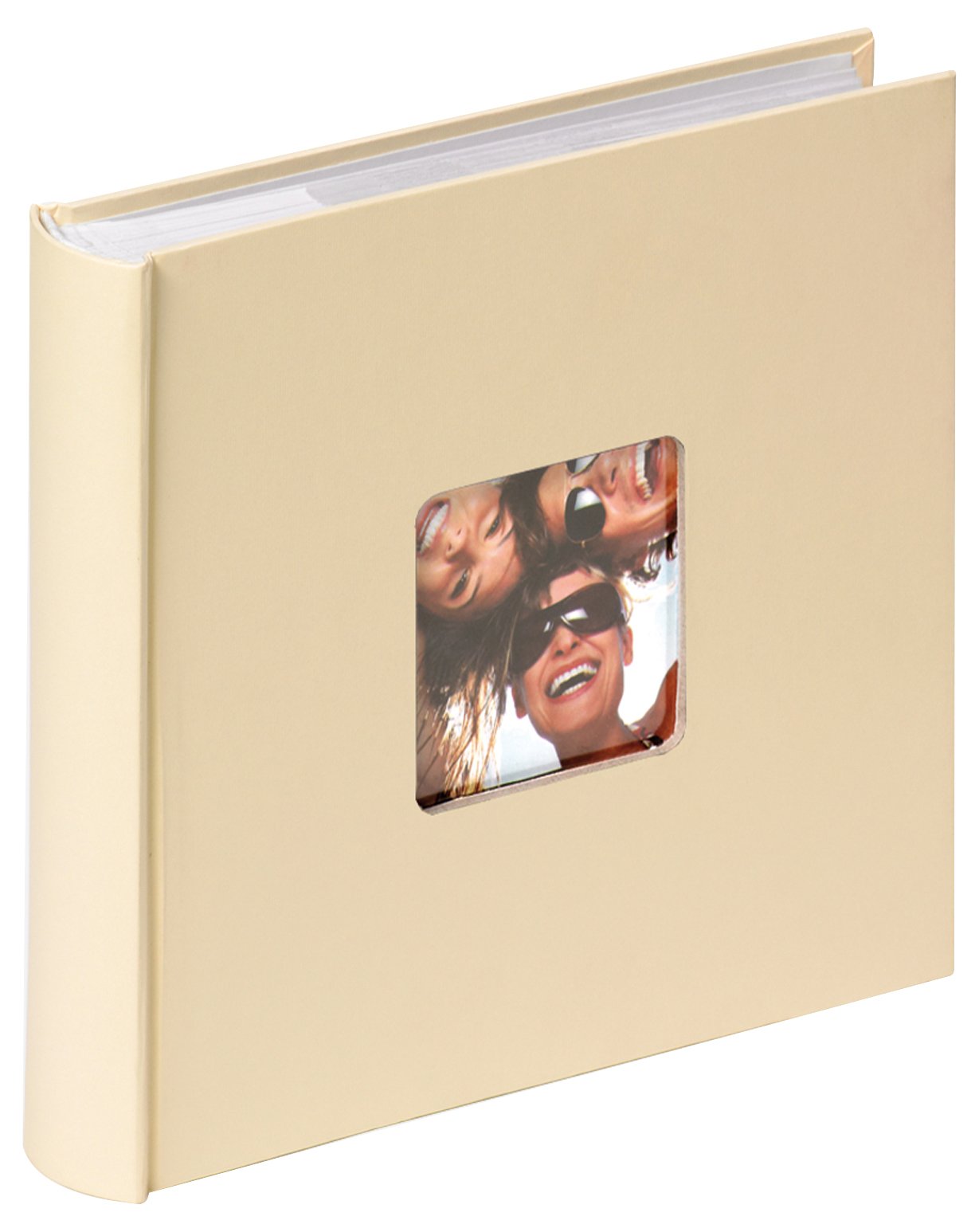 Walther design ME-109-H Fun Standart high quality memo slip-in album with die cut for your personal picture, for 200 photos, 4.5 x 6 inch (11.5 x 15.5 cm), cream