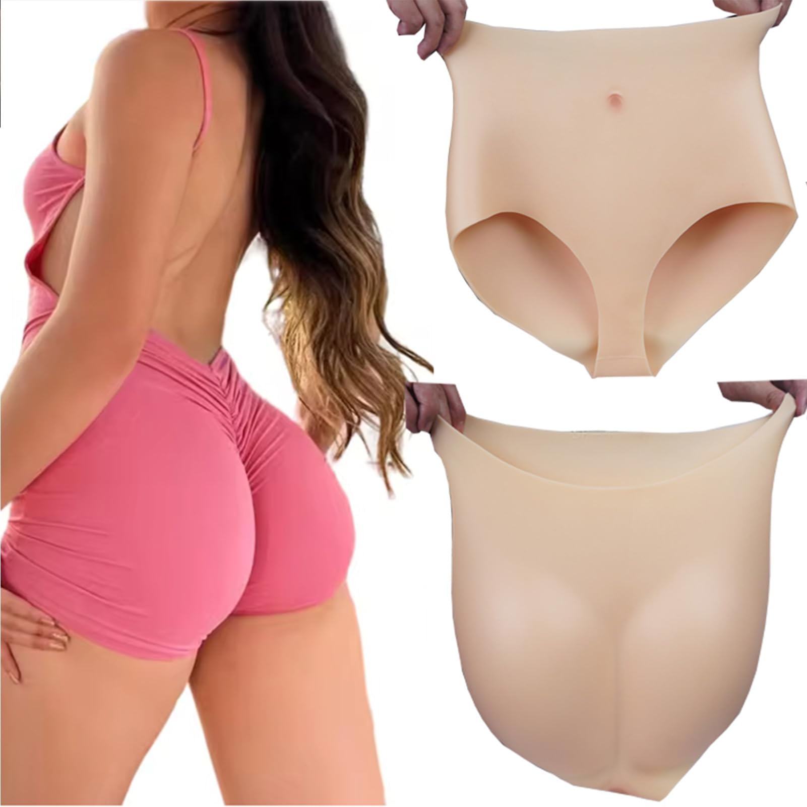 FSYH Silikonowe realistyczne spodnie analne Shaper Hip Enhancer Wyściełane spodnie push up dla Transdresser Transgender