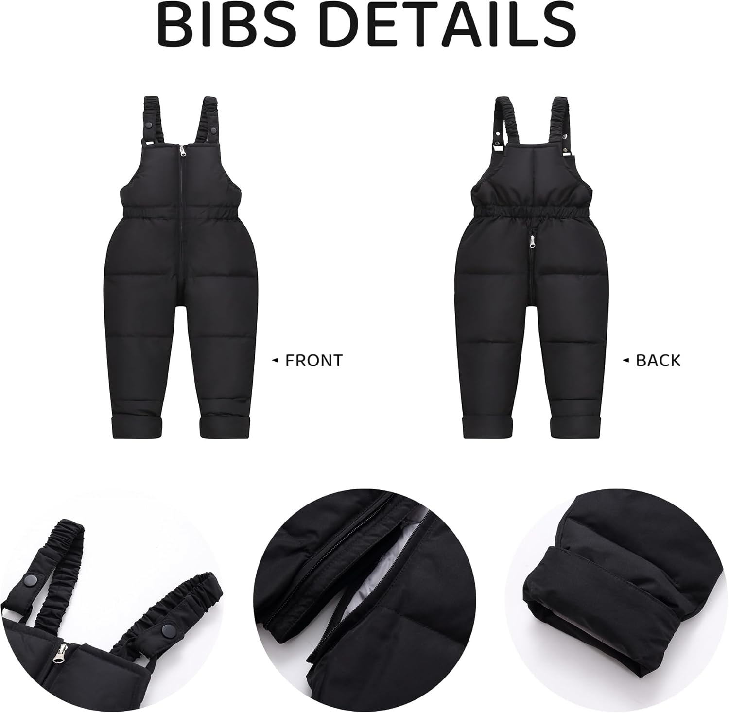 Toddler Boy Snow Suit Kid Winter Snowsuit Outfits Artificial Fur Hooded Jacket & Kids Snow Bibs Pants 2-6T - Image 8