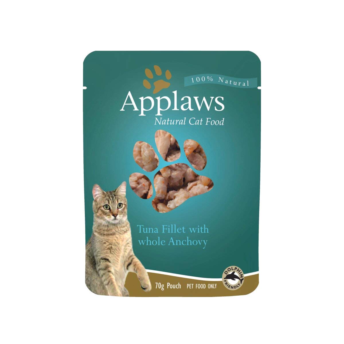 Applaws Cat Wet Food 70g Tuna fillet with Whole Anchovy in broth (Pack