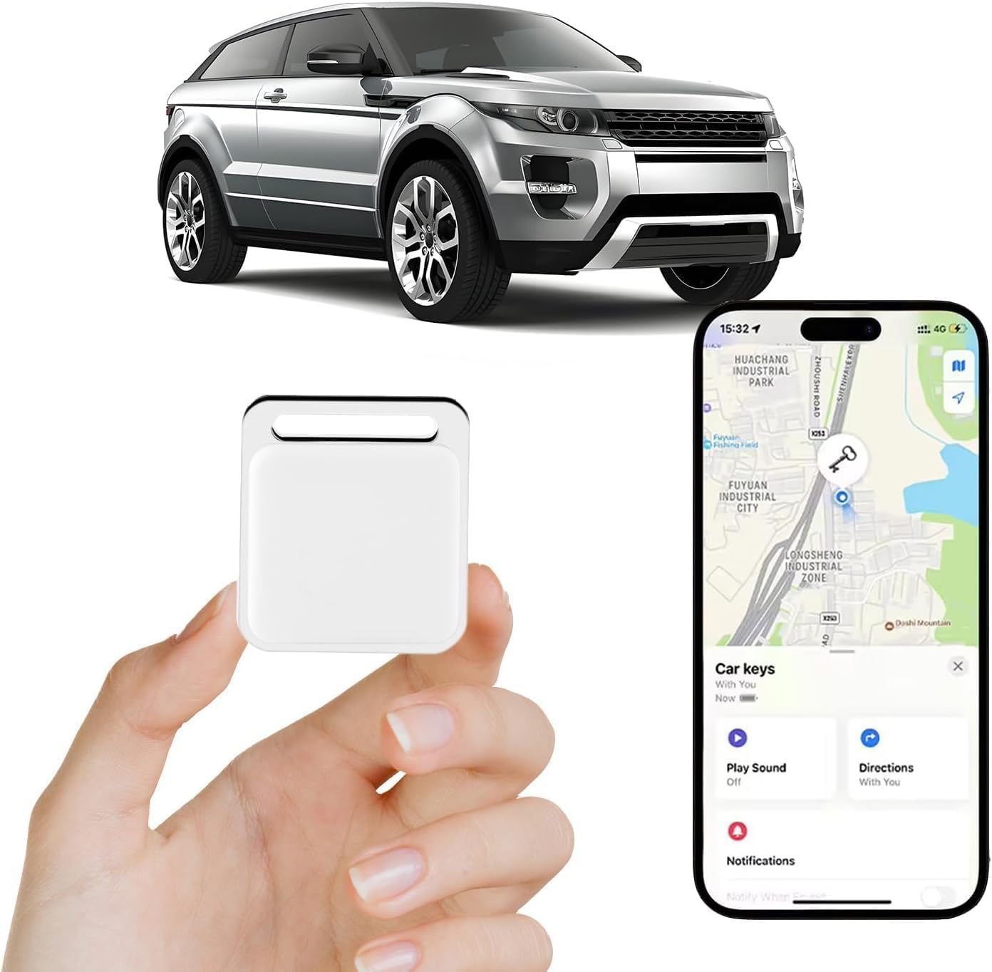 GPS Tracker for Vehicles,Mini Portable GPS Tracker Hidden Magnetic Tracker Real-Time Tracking Global Coverage for Car,Pets,Elderly,and Kids No Subscription No Monthly Fee No SIM Card Required