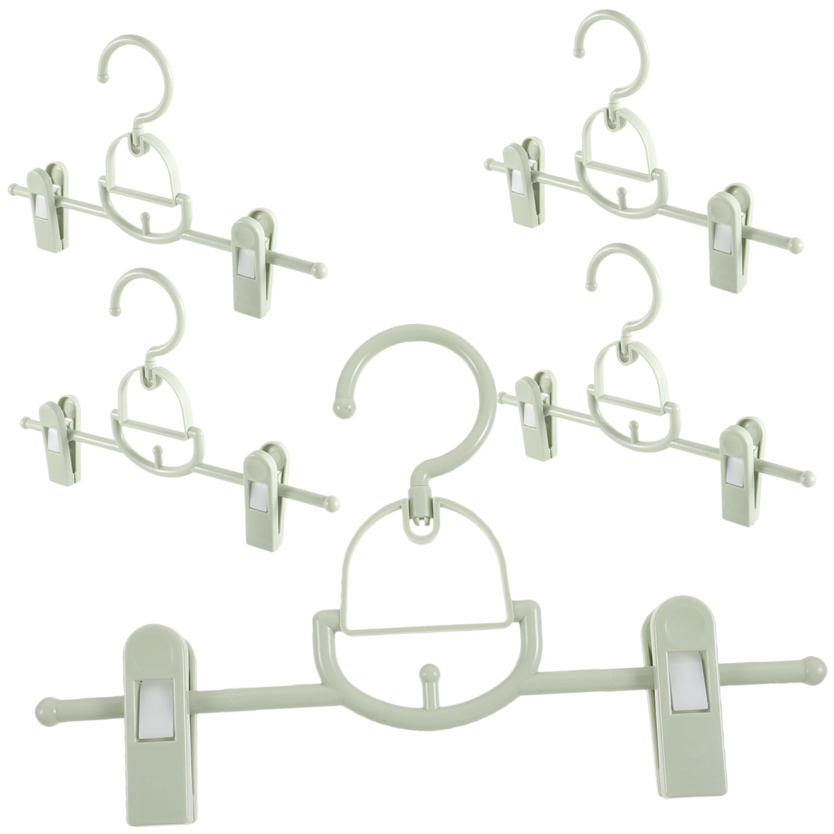 SOLUSTRE 5pcs Multifunctional Pant Hangers with Clips Non Slip Skirt Pants Hanger for Home Use Lightweight and Versatile Design for Clothes